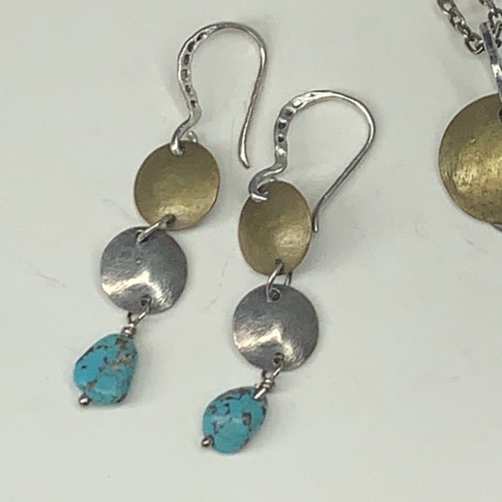 Silpada Turquoise wire earrings W1817 (matching necklace sold separate N1853)